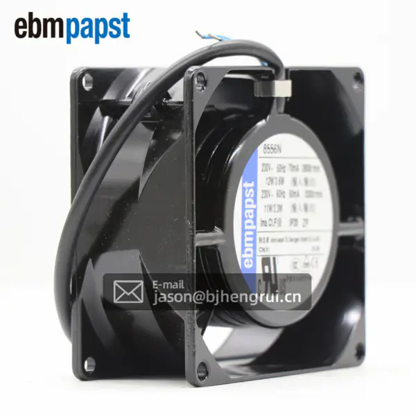 Ebmpapst 8556N AC axiální ventilátor průtok vzduchu 230v IP20 80*80*38mm 12W kovový chladicí ventilátor