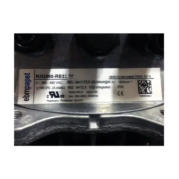 Ventilátor Ebmpapast R3G560-RB31-71