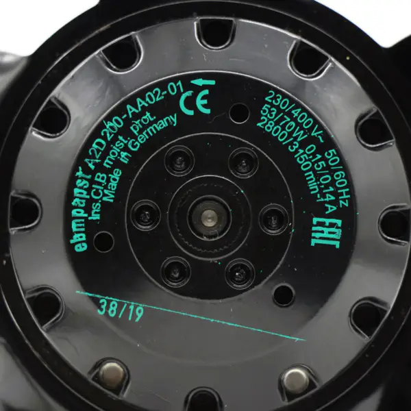A2D200-AA02-01 Ventilátor s axiálním motorem 230V 70W 200mm