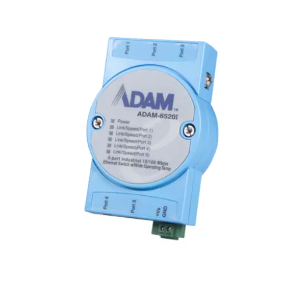 Advantech ADAM-6520I-AE 5FE Unmanaged Ethernet Switch Flexibilní montáž