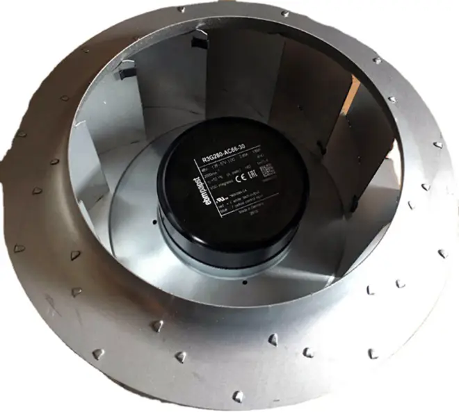 R3G280-AC66-30 odstředivý ventilátor větrný výkon 48VDC 135W 2,85A přesný ventilátor klimatizace