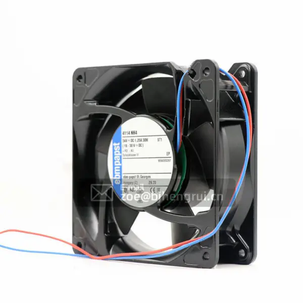 4114NH4 119 x 119 x 38mm 24 V DC axiální kompaktní ventilátor průtok vzduchu 355m3 /h 6800 ot/min ebmpapst chladicí ventilátor