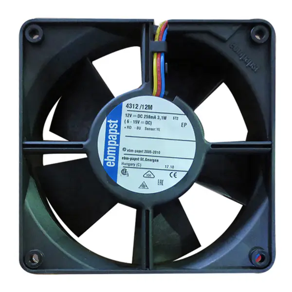 Ebmpapst 4312/12M kompaktní axiální ventilátor 120*120*32mm 12V 3,1W chladicí ventilátor