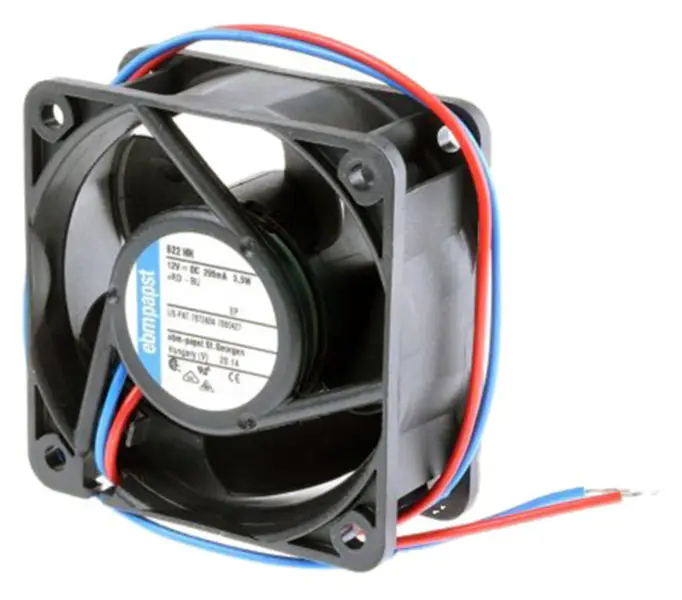 Velikost 60 x60x 25mm 12 V DC průtok vzduchu 56m3/h 8200 ot/min chladicí ventilátor 622HH 12V 0,295A 3,5W invertorový ventilátor