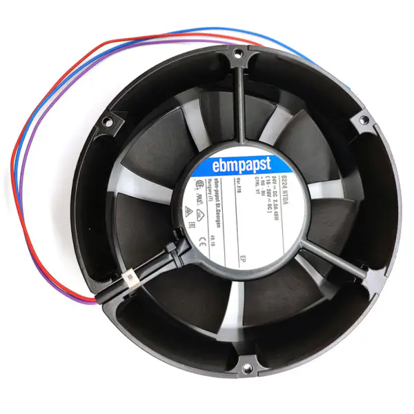 ebmpapst 48W 24V celokovový IP54 6224NTDA vodotěsný axiální ventilátor