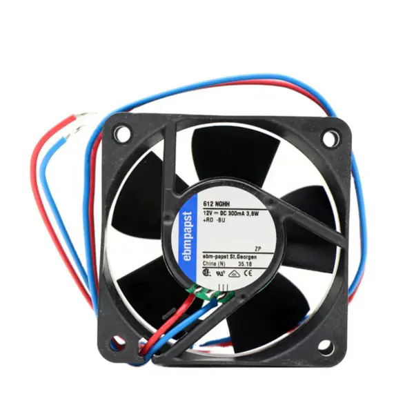 Rozměry 60 x 60 x 25 mm průtok vzduchu 56m3/h 6850 ot/min 612NGHH 6025 12V 6CM chladicí ventilátor