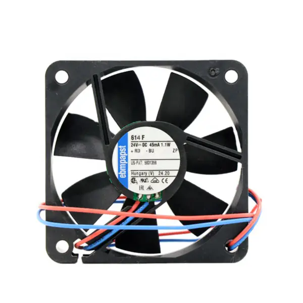 TYP 614F ebmpapst špičkový tichý chladicí ventilátor 24V 1,1W 6015