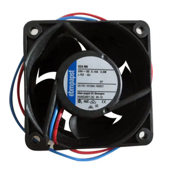 Ebmpapst 624HH chladicí ventilátor, velikost 60 x 60 x 25 mm 624H 24 V DC průtok vzduchu 56m3/h 8200 ot/min.