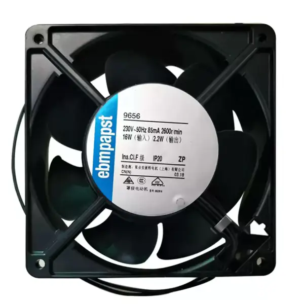 9656 ebmpapst 12CM AC230V 16W kuličkové ložisko elektrický skříňový invertorový ventilátor
