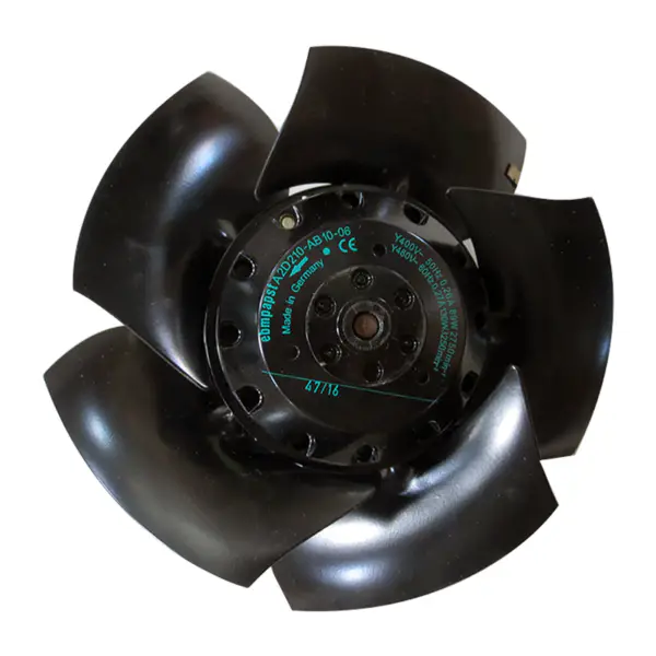ebm papst ventilátor A2D210-AB10-06 400V 89W 210mm Siemens invertorový chladicí ventilátor Motorový ventilátor