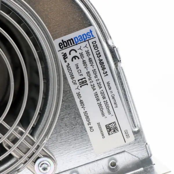 D2D133-AB06-31 120W 0,2A odstředivý ventilátor Ebmpapst 380V dedikovaný invertorový ventilátor