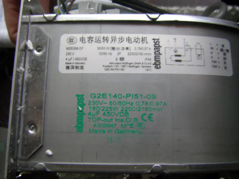 G2E140-PI51-09 RF2C-140/059 K313 SF-2336 Německo ebm papst importovaný invertorový ventilátor s přírubou Odstředivý ventilátor AC