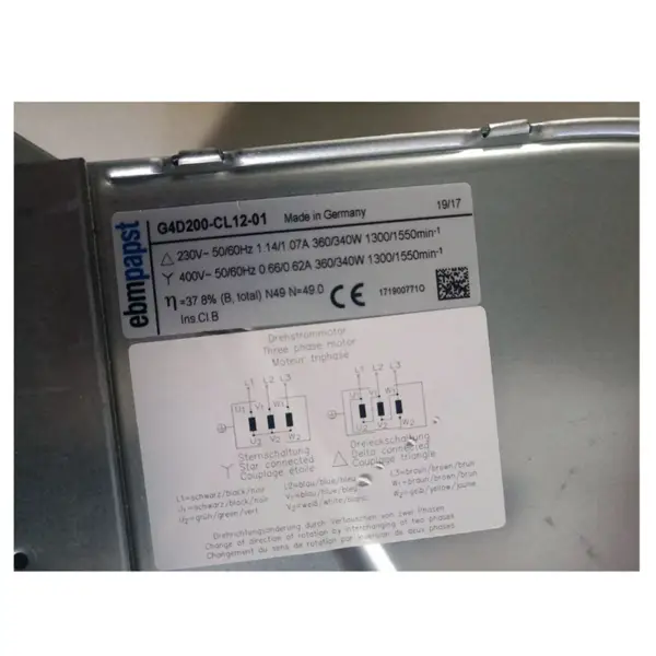 Ebmpapst G4D200-CL12-01 Fan