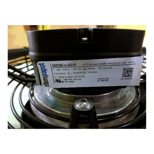 ebmpapst S6E500-AJ03-01 230V 270W 915RPM 1.18A 500mm vnější rotační ventilátor A6E500-AJ03-01