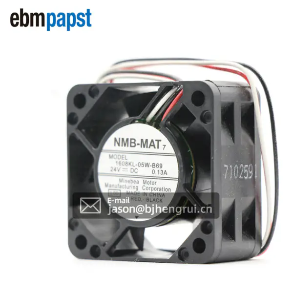 NMB 1608KL-05W-B69 24V 0,13A Třívodičový signální alarm Chladicí ventilátor CNC obráběcího stroje