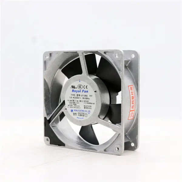 Originální autentický japonský ventilátor ROYAL FAN UT126C UT127C 12038 120*120*38mm 200V 2750RPM Hliníkový rám Axiální chladicí ventilátor