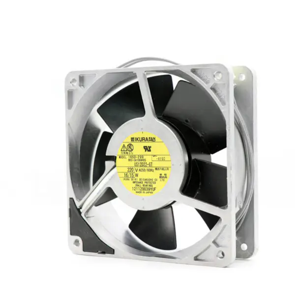 Japonsko STYL US12D22-GT 12038 220V 120*120*38MM 16/15W Hliníkový rám Železné listy Ventilátor odolný vůči vysokým teplotám