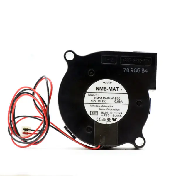Originální japonský ventilátor NMB BM5115-04W-B30 5015 12VDC 0.08A 50*50*15mm 0.72W 2.1CFM 3500 RPM Axiální chladicí ventilátor
