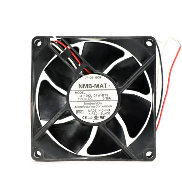 NMB 3110KL-04W-B79 8025 80 * 80 * 25mm DC12V 4,56W 0,38A 4000RPM kuličkové ložisko spínač třílinkový UPS napájecí ventilátor