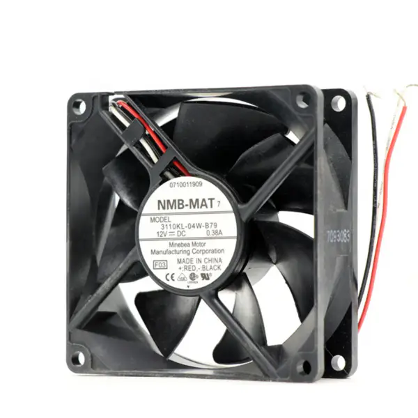 NMB 3110KL-04W-B79 8025 80 * 80 * 25mm DC12V 4,56W 0,38A 4000RPM kuličkové ložisko spínač třílinkový UPS napájecí ventilátor