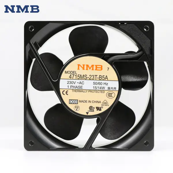 4715MS-23T-B5A NMB 120 * 120 * 38mm Karbinetový axiální ventilátor AC 230V 12CM 14W Chladicí ventilátor UPS