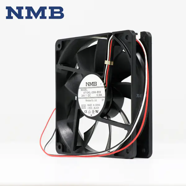 NMB-MAT 4710KL-05W-B59 Ventilátor s axiálním prouděním 24V 0,38A 120*120*25MM Třívodičový ventilátor pro chlazení skříní