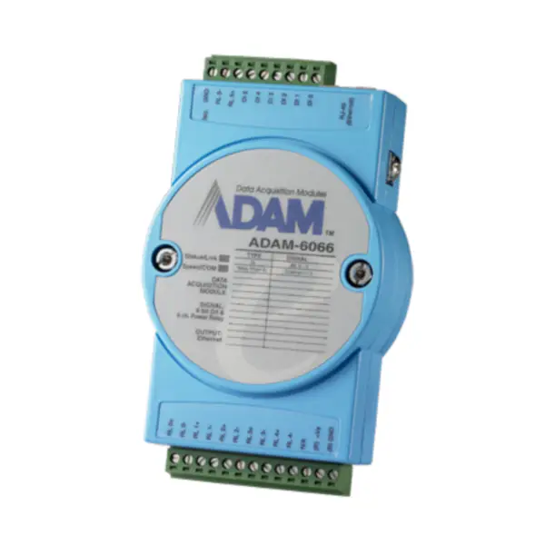 Advantech ADAM-6066-D 6kanálový digitální vstup a 6kanálové výkonové relé Modbus TCP Module