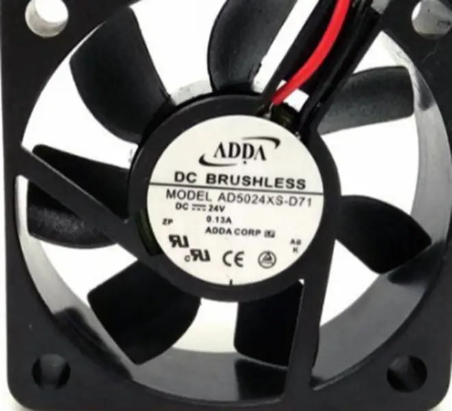 Originální autentický ADDA AD5024XS-D71 24V 0.13A 50*50*15mm axiální chladicí ventilátor pro měnič Zcela nový
