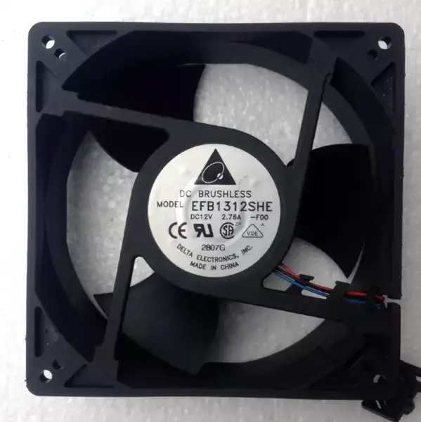 EFB1312SHE 12V 2,76A originální axiální ventilátor DELTA 127*127*38mm se super velkým průtokem vzduchu