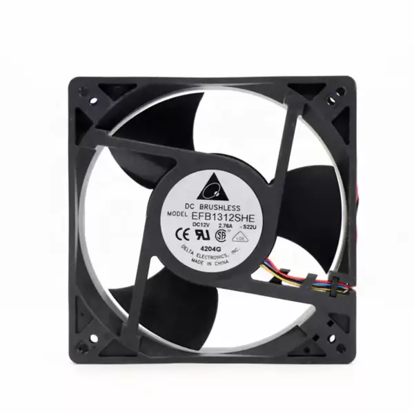 EFB1312SHE 12V 2,76A originální axiální ventilátor DELTA 127*127*38mm se super velkým průtokem vzduchu