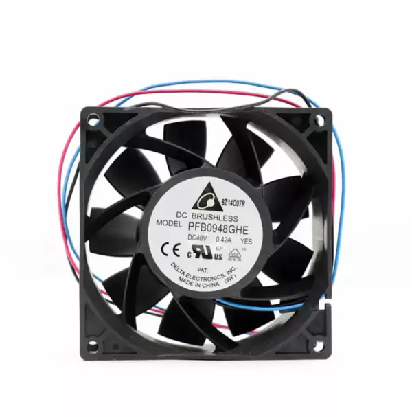 Originální chladicí ventilátor Delta PFB0948GHE 48V 0.42A 92*92*38mm s regulací teploty pod tlakem