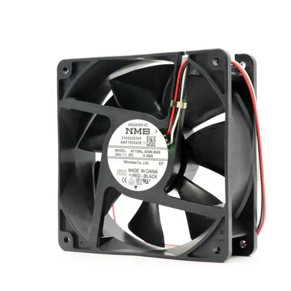 Originální japonský ventilátor NMB 4715KL-05W-B49 12038 120*120*38MM 24VDC 0.46A 11.04W 3200RPM 118CFM Axiální chladicí ventilátor