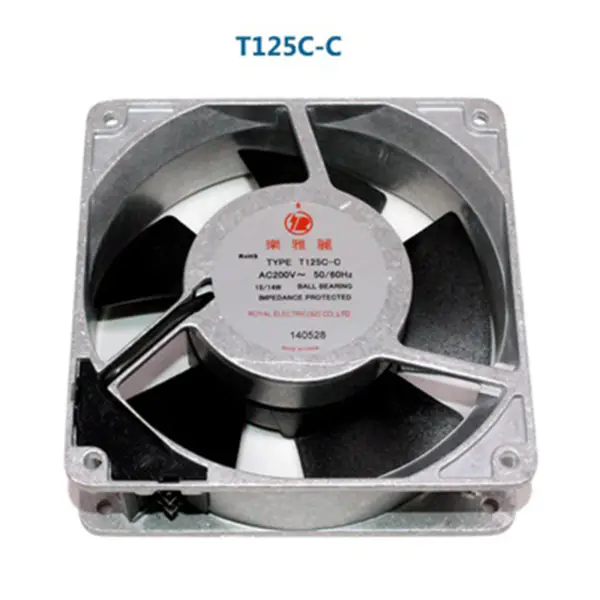 Originální japonský axiální chladicí ventilátor ROYAL T125C-C 12038 200V 15W 120*120*38mm