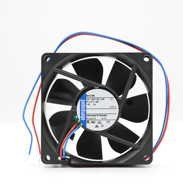Originální německý ventilátor ebm papst 8412NH 8CM12V 2,2W chladicí ventilátor