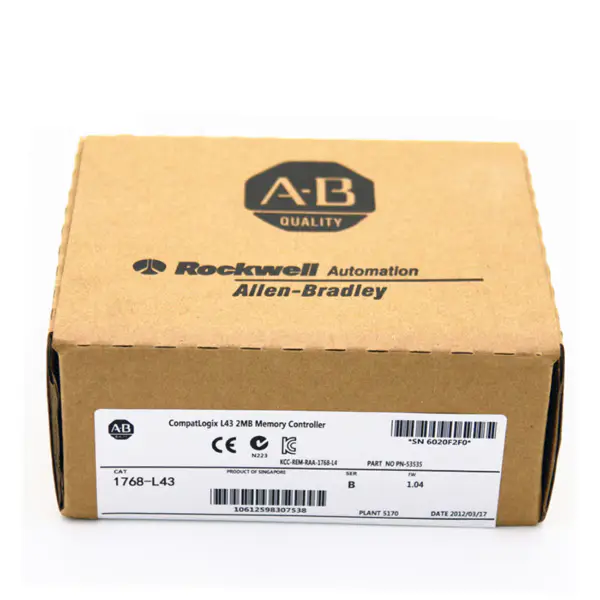 CompactLogix L43 2MB paměťový řadič Allen Bradley PLC Logix 5343 Procesorová jednotka 1768-L43