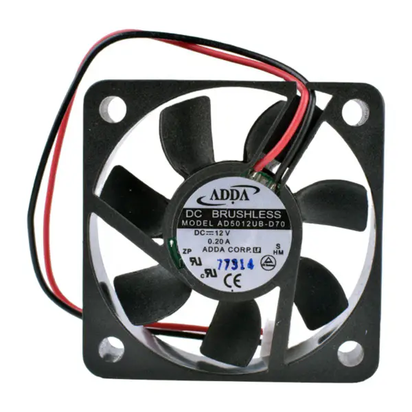 Nový ventilátor ADDA AD5012UB-D70 12V DC0.2A 5015 5cm16.5CFM 5500RPM s kuličkovými ložisky pro napájecí zdroje