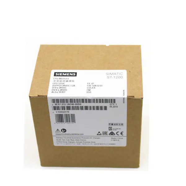 Siemens Náhradní díly Simatic S7 1200 PLC S7-1200 1212C Cpu Module 6ES7 212-1AE40-0XB0 Cena