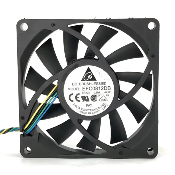 Delta EFC0812DB 12V 0,5A čtyřvodičový 8015 PWM inteligentní řízení teploty CPU/šasi ventilátor 8cm