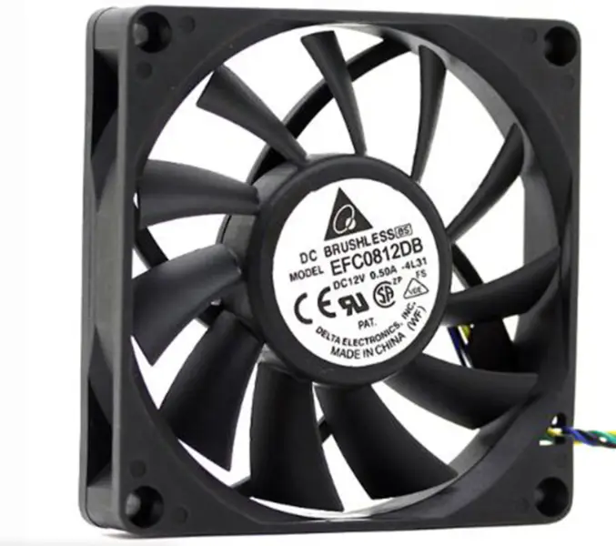 Delta EFC0812DB 12V 0,5A čtyřvodičový 8015 PWM inteligentní řízení teploty CPU/šasi ventilátor 8cm