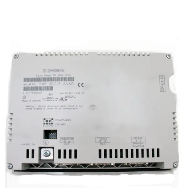 Siemens Simatic TP170B Hmi Panel s dotykovou obrazovkou 6AV6545 TP 170B 6AV6 545-0BC15-2AX0 Spear Parts Price Package DE