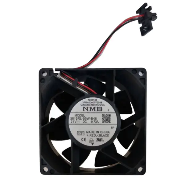 3AUA0000123670 NMB 3615RL-05W-B46 24VDC 0,73A ACS880 Chladicí ventilátor měniče s originální zástrčkou