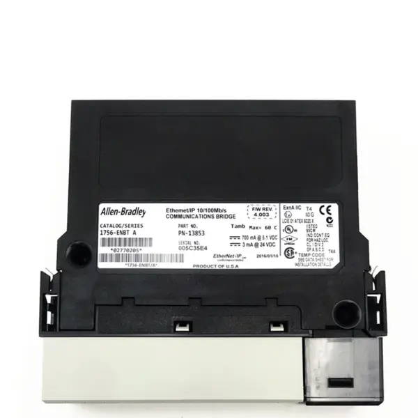 Allen Bradley PLC ControlLogix 1756 ENBT Ethernetový komunikační modul 1756-ENBT