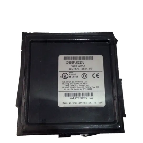 G E Series 90-30 PLC Standardní napájecí zdroj IC693PWR321U
