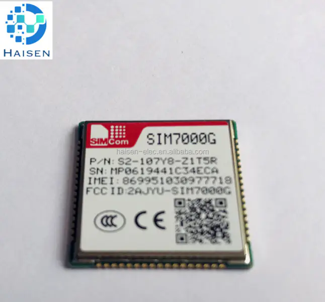 SIMCOM SIM7000 LTE-FDD TDD a čtyřpásmový GPRS GNSS EDGE modul LCC typ LTE CAT-M1(eMTC) NB IoT modul globální pásmo SIM7000G