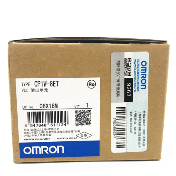 PLC Omron řady CP1W s 8 polovodičovými výstupními moduly CP1W-8ET