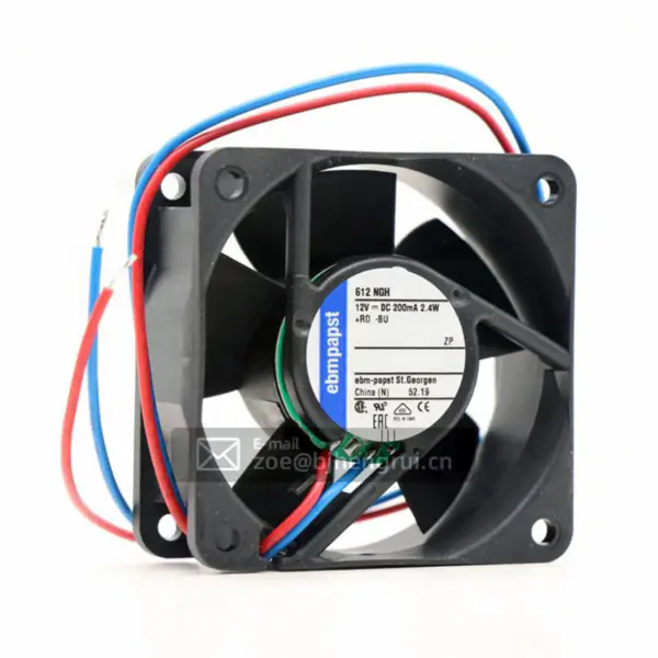 Německý chladicí ventilátor Ebm-papst TYP 6025 12V 2,4 W 6CM 612NGH
