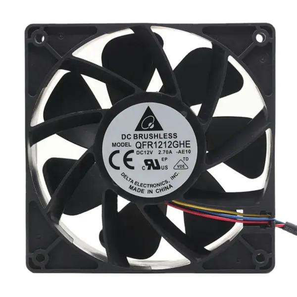 Delta QFR1212GHE 12038 120*120*38mm 12V 2,7A 21,6W 6000RPM S7/S9 PWM Regulace otáček Ventilátor chlazení Gale Volume