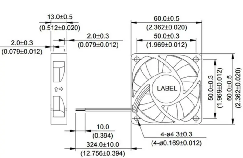 Originální ventilátor procesoru Delta AFB0612VHC 60*60*15mm 12V 0,36A s PWM regulací otáček