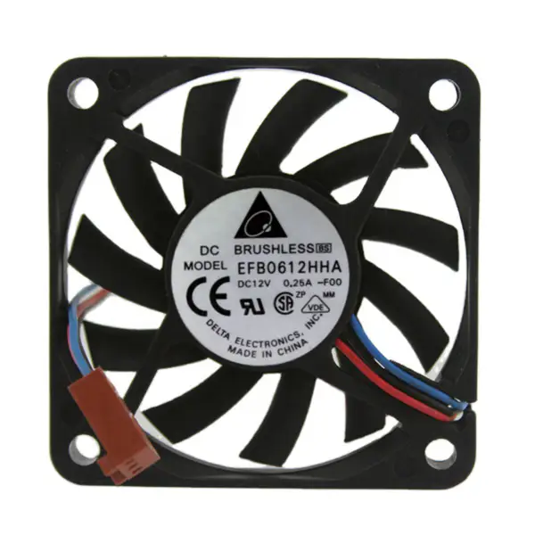 Delta EFB0612HHA 60*60*10mm 12V 0,25A 2,16W 4800RPM Kuličková ložiska Velký objem vzduchu Chladicí ventilátor šasi