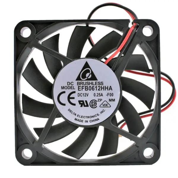 Delta EFB0612HHA 60*60*10mm 12V 0,25A 2,16W 4800RPM Kuličková ložiska Velký objem vzduchu Chladicí ventilátor šasi